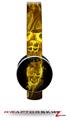 Flaming Fire Skull Yellow Decal Style Skin (fits Sol Republic Tracks Headphones - HEADPHONES NOT INCLUDED) 