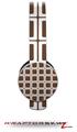 Squared Chocolate Brown Decal Style Skin (fits Sol Republic Tracks Headphones - HEADPHONES NOT INCLUDED) 