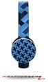 Retro Houndstooth Blue Decal Style Skin (fits Sol Republic Tracks Headphones - HEADPHONES NOT INCLUDED) 