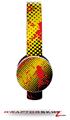 Halftone Splatter Yellow Red Decal Style Skin (fits Sol Republic Tracks Headphones - HEADPHONES NOT INCLUDED) 