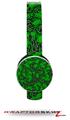 Scattered Skulls Green Decal Style Skin (fits Sol Republic Tracks Headphones - HEADPHONES NOT INCLUDED) 