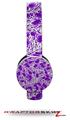 Scattered Skulls Purple Decal Style Skin (fits Sol Republic Tracks Headphones - HEADPHONES NOT INCLUDED) 