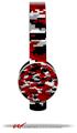 WraptorCamo Digital Camo Red Decal Style Skin (fits Sol Republic Tracks Headphones - HEADPHONES NOT INCLUDED) 