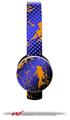 Halftone Splatter Orange Blue Decal Style Skin (fits Sol Republic Tracks Headphones - HEADPHONES NOT INCLUDED) 