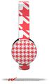 Houndstooth Coral Decal Style Skin (fits Sol Republic Tracks Headphones - HEADPHONES NOT INCLUDED)