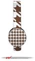 Houndstooth Chocolate Brown Decal Style Skin (fits Sol Republic Tracks Headphones - HEADPHONES NOT INCLUDED)
