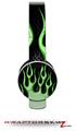 Metal Flames Green Decal Style Skin (fits Sol Republic Tracks Headphones - HEADPHONES NOT INCLUDED) 