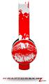 Big Kiss Lips White on Red Decal Style Skin (fits Sol Republic Tracks Headphones - HEADPHONES NOT INCLUDED) 