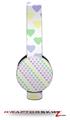 Pastel Hearts on White Decal Style Skin (fits Sol Republic Tracks Headphones - HEADPHONES NOT INCLUDED) 