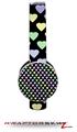 Pastel Hearts on Black Decal Style Skin (fits Sol Republic Tracks Headphones - HEADPHONES NOT INCLUDED) 