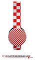 Checkered Canvas Red and White Decal Style Skin (fits Sol Republic Tracks Headphones - HEADPHONES NOT INCLUDED) 