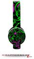 Twisted Garden Green and Hot Pink Decal Style Skin (fits Sol Republic Tracks Headphones - HEADPHONES NOT INCLUDED) 