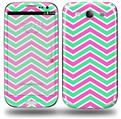 Zig Zag Teal Green and Pink - Decal Style Skin (fits Samsung Galaxy S III S3)