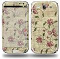 Flowers and Berries Pink - Decal Style Skin (fits Samsung Galaxy S III S3)