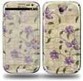Flowers and Berries Purple - Decal Style Skin (fits Samsung Galaxy S III S3)