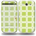 Squared Sage Green - Decal Style Skin (fits Samsung Galaxy S III S3)