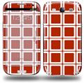 Squared Red Dark - Decal Style Skin (fits Samsung Galaxy S III S3)