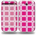 Squared Fushia Hot Pink - Decal Style Skin (fits Samsung Galaxy S III S3)
