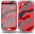 Camouflage Red - Decal Style Skin (fits Samsung Galaxy S III S3)