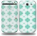 Boxed Seafoam Green - Decal Style Skin (fits Samsung Galaxy S III S3)