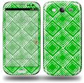 Wavey Green - Decal Style Skin (fits Samsung Galaxy S III S3)