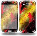 Halftone Splatter Yellow Red - Decal Style Skin (fits Samsung Galaxy S III S3)