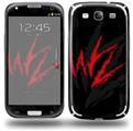 WraptorSkinz WZ on Black - Decal Style Skin (fits Samsung Galaxy S III S3)