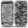 HEX Mesh Camo 01 Gray - Decal Style Skin (fits Samsung Galaxy S III S3)