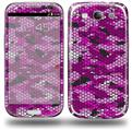 HEX Mesh Camo 01 Pink - Decal Style Skin (fits Samsung Galaxy S III S3)