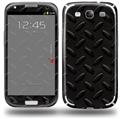 Diamond Plate Metal 02 Black - Decal Style Skin (fits Samsung Galaxy S III S3)