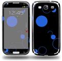 Lots of Dots Blue on Black - Decal Style Skin (fits Samsung Galaxy S III S3)