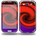 Alecias Swirl 01 Red - Decal Style Skin (fits Samsung Galaxy S III S3)