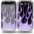 Metal Flames Purple - Decal Style Skin (fits Samsung Galaxy S III S3)