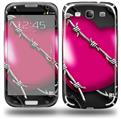 Barbwire Heart Hot Pink - Decal Style Skin (fits Samsung Galaxy S III S3)