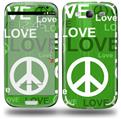 Love and Peace Green - Decal Style Skin (fits Samsung Galaxy S III S3)