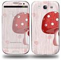 Mushrooms Red - Decal Style Skin (fits Samsung Galaxy S III S3)