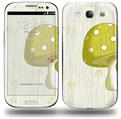 Mushrooms Yellow - Decal Style Skin (fits Samsung Galaxy S III S3)