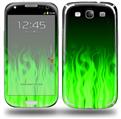 Fire Green - Decal Style Skin (fits Samsung Galaxy S III S3)