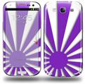 Rising Sun Japanese Flag Purple - Decal Style Skin (fits Samsung Galaxy S III S3)