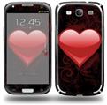 Glass Heart Grunge Red - Decal Style Skin (fits Samsung Galaxy S III S3)