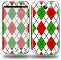 Argyle Red and Green - Decal Style Skin (fits Samsung Galaxy S III S3)