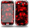 Skulls Confetti Red - Decal Style Skin (fits Samsung Galaxy S III S3)