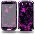 Twisted Garden Purple and Hot Pink - Decal Style Skin (fits Samsung Galaxy S III S3)