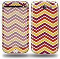 Zig Zag Yellow Burgundy Orange - Decal Style Skin (fits Samsung Galaxy S III S3)