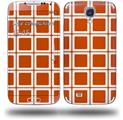 Squared Burnt Orange - Decal Style Skin (fits Samsung Galaxy S IV S4)