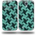 Retro Houndstooth Seafoam Green - Decal Style Skin (fits Samsung Galaxy S IV S4)