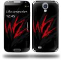 WraptorSkinz WZ on Black - Decal Style Skin (fits Samsung Galaxy S IV S4)