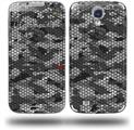 HEX Mesh Camo 01 Gray - Decal Style Skin (fits Samsung Galaxy S IV S4)