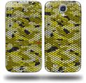 HEX Mesh Camo 01 Yellow - Decal Style Skin (fits Samsung Galaxy S IV S4)