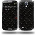 Diamond Plate Metal 02 Black - Decal Style Skin (fits Samsung Galaxy S IV S4)